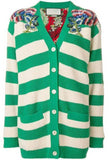 Striped Embellished Cardigan