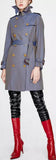 Double-Breasted Trench Coat, Blue