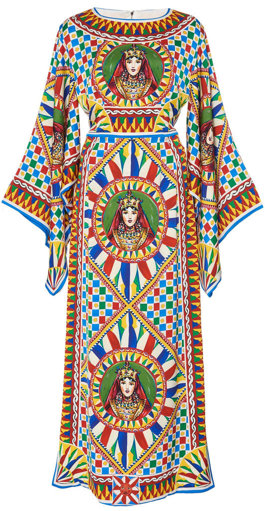 Printed Charmeuse Dress