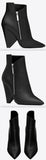 Niki Wedge Bootie in Leather - Black