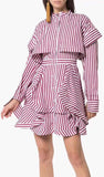Patchwork Stripe Shirtdress