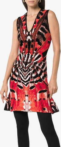 Butterfly Jacquard Mini Dress