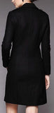Double Breasted Wool Pea Coat in Black or Blue - DESIGNER INSPIRED FASHIONS