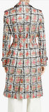 Scribble Check Trench Coat