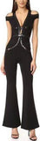 'Bethany' Cold-Shoulder Sequin-Embellished Bandage Jumpsuit
