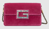 Shoulder Bag with Square G, Pink