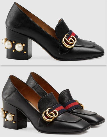 GG Leather Mid-Heel Loafer - DESIGNER INSPIRED FASHIONS