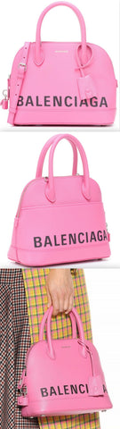 Ville S Leather Tote, Pink