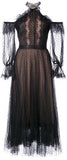 Black Lace Cold Shoulder Dress