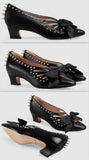 Leather Pump with Spikes