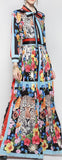 Floral & Animal Printed Long Dress