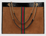 Large Tote with Tiger Head - Blue or Brown