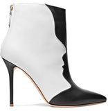 Camille Two-Tone Leather Ankle Boots
