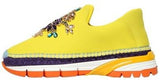 Jewel-Embellished Neoprene Slip-on Espadrille Sneakers - ( Orange, Yellow, Blue ) - DESIGNER INSPIRED FASHIONS