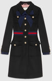 Wool Coat with Web Detail - DESIGNER INSPIRED FASHIONS