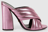 'Webby' Metallic Crossover Leather Sandals - ( Gold, Pink, Silver ) - DESIGNER INSPIRED FASHIONS