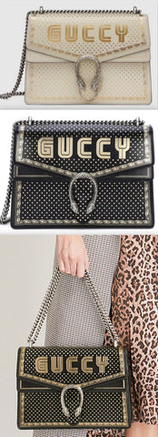 Guccy Dionysus Medium Shoulder Bag - White or Black