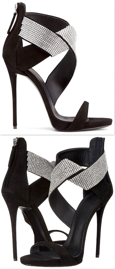 Rhinestone Studded Heels - DESIGNER INSPIRED FASHIONS