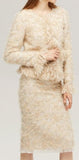 Fringed Tweed Jacket and Skirt Set