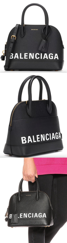 Ville S Leather Tote, Black
