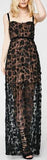 'Beatrice' Strappy Maxi Dress in Black