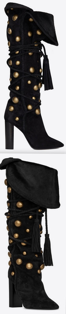 Meurice Boot in Suede and Studs