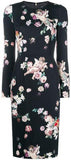 Cherub Printed Long-Sleeved Midi Dress