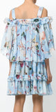Cupid Print Off-the-Shoulder Dress