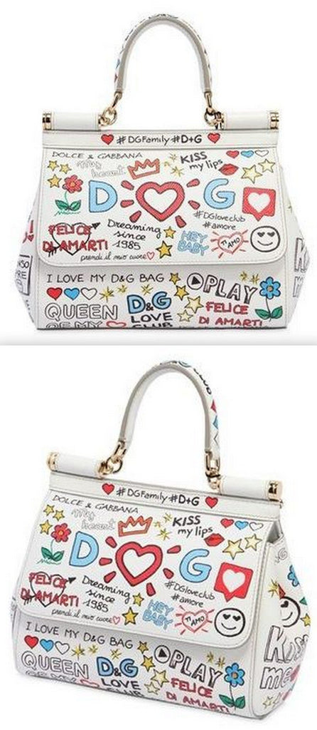 Sicily Graffiti Leather Bag