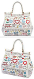 Sicily Graffiti Leather Bag