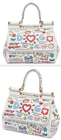 Sicily Graffiti Leather Bag