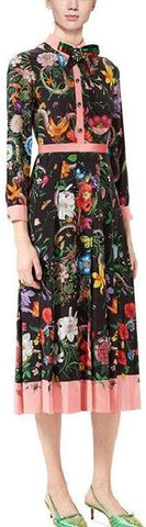 Flora Snake Print Dress