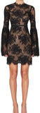 Black Lace Backless Cocktail Dress