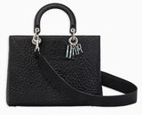 Large Lady Bag in Canyon Grained Calfskin - White or Black