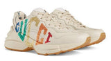 Rhyton Glitter Leather Sneakers