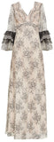 Cascading Floral Lace Maxi Dress
