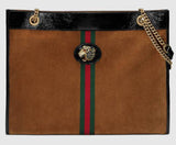 Large Tote with Tiger Head - Blue or Brown
