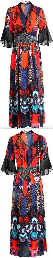 Multi Colored Silk Beach Dress