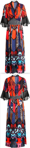 Multi Colored Silk Beach Dress