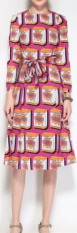 Printed Midi Dress