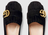 Suede Ballet Flat, Black