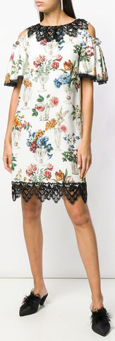 Floral-Print Cold-Should Dress