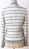 Striped Fringed Tweed Jacket | DESIGNER INSPIRED FASHIONS