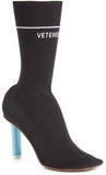 Sock Jersey Stretch Ankle Boots in Black or Red - DESIGNER INSPIRED FASHIONS