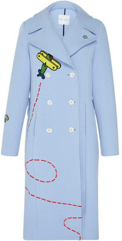Light Blue Fly-Away Rocket Coat - DESIGNER INSPIRED FASHIONS