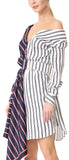 Asymmetric Two-Toned Shirt Dress