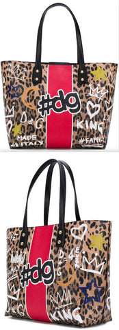 Beatrice Graffiti Print Shopper Tote Bag