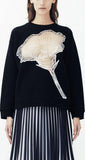 Large Flower Motif Sweatshirt