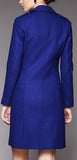Double Breasted Wool Pea Coat in Black or Blue - DESIGNER INSPIRED FASHIONS