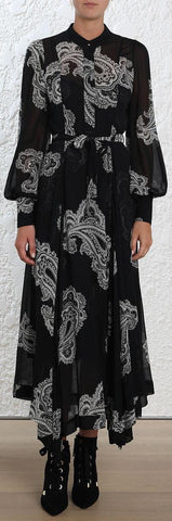 'Whitewave' Fluted Dress